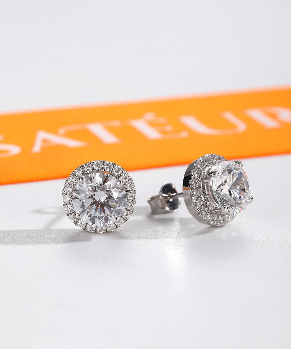 Satéur L'Eclat Diamond Earrings™, 18K White Gold
