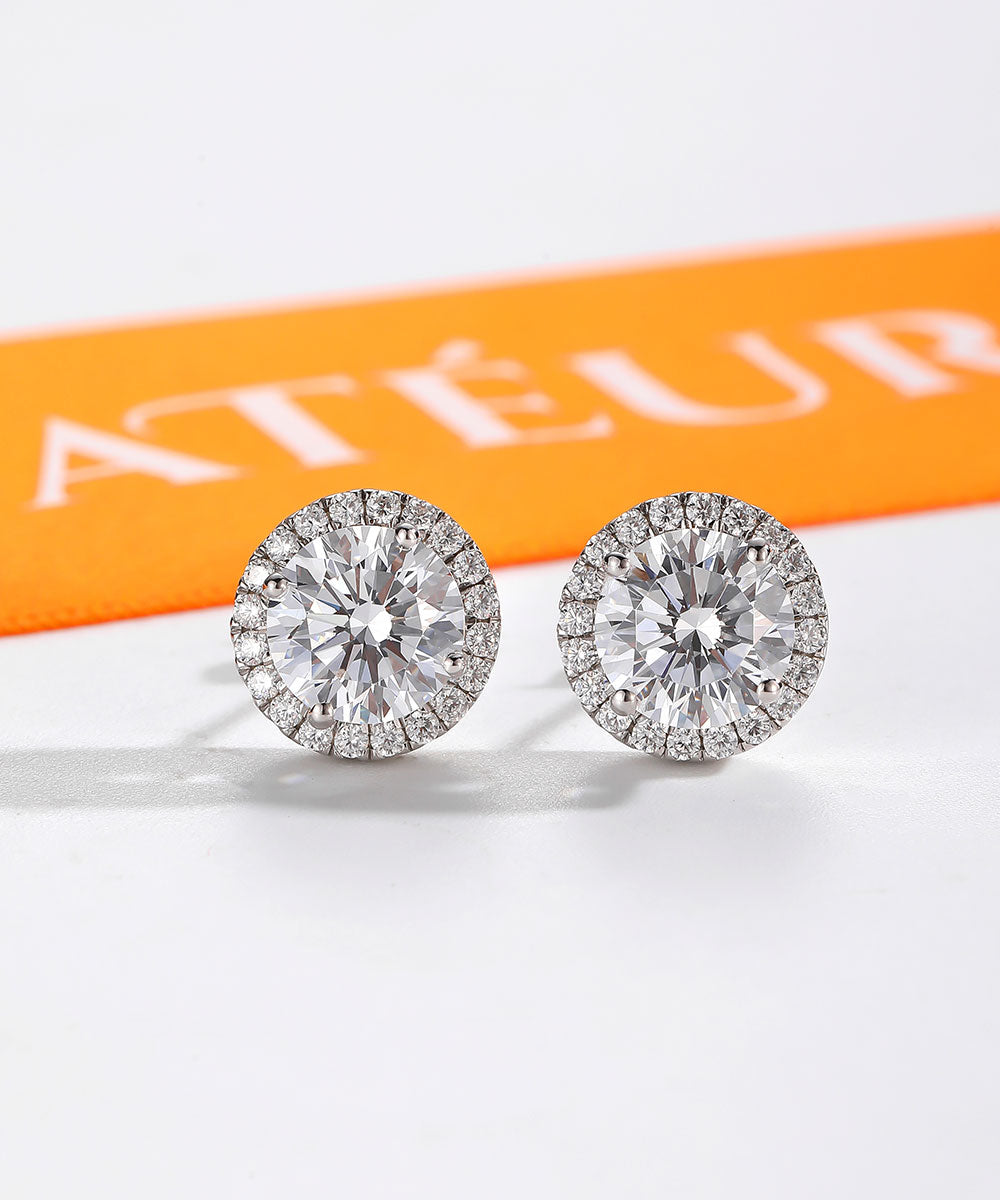 Satéur L'Eclat Diamond Earrings™, 18K White Gold