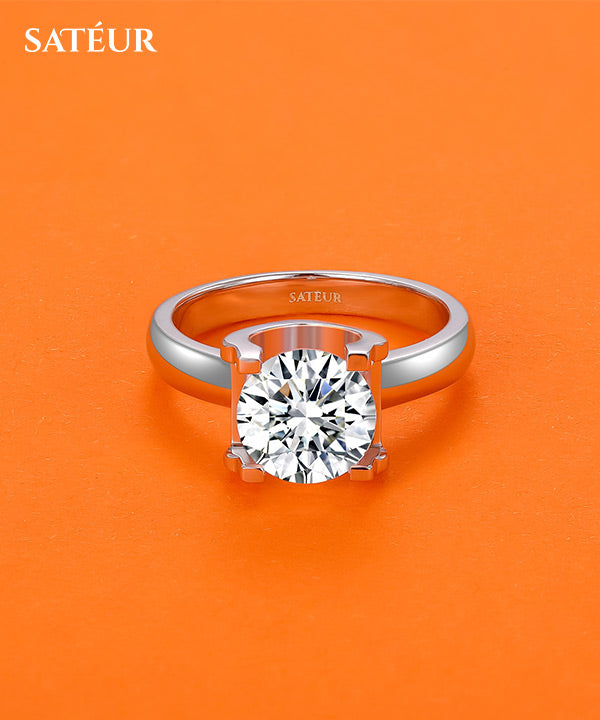 Satéur Vivienne Diamond Ring™, 18K White Gold