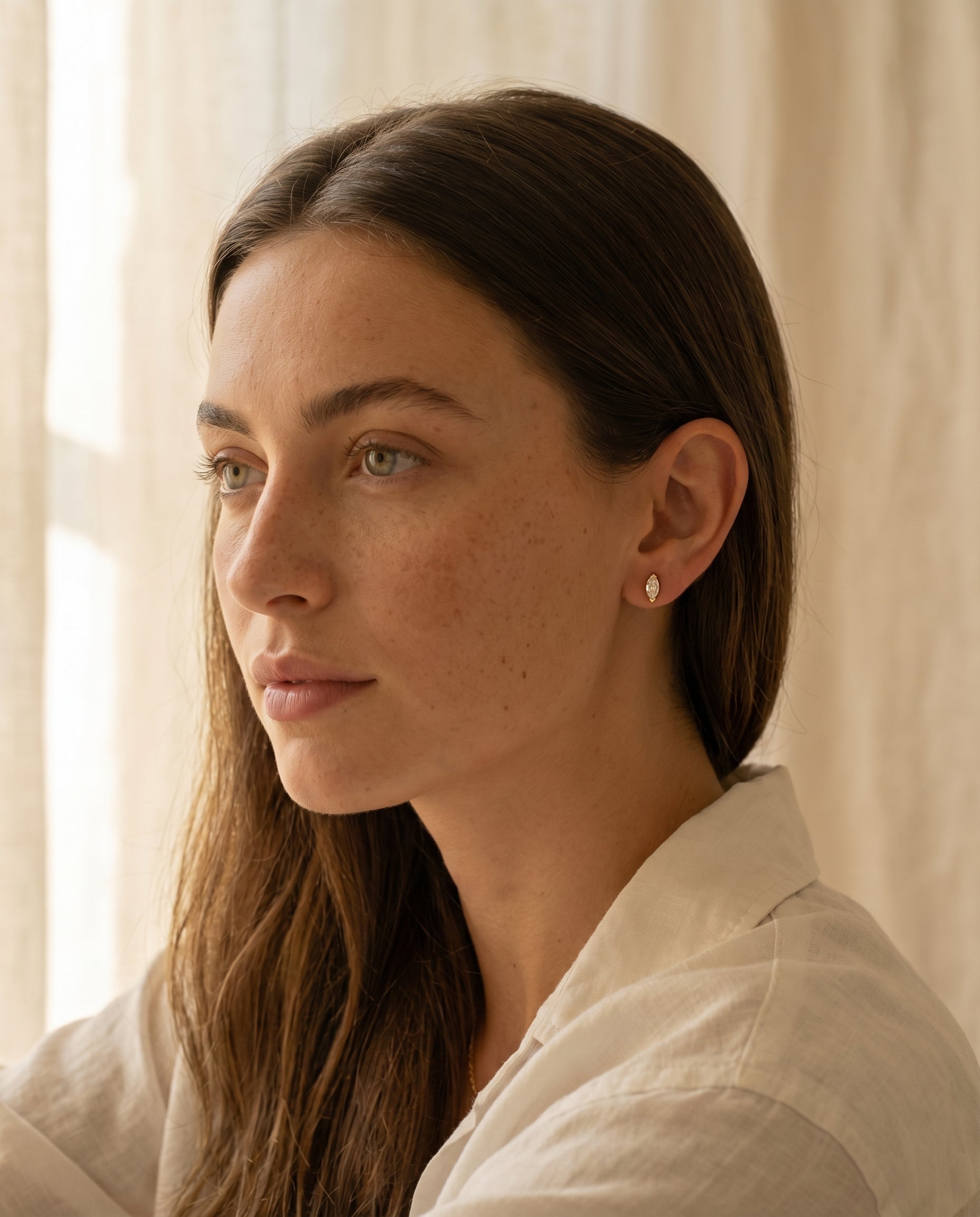 Satéur Feuille Diamond Studs™, 14K Solid Gold — image 6