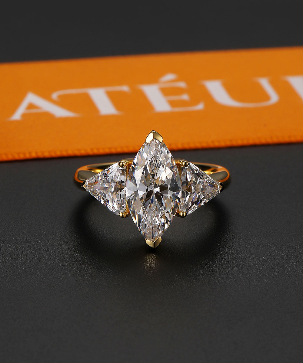Satéur Star Lumière Aurous Gold Diamond Ring™, 18K Gold