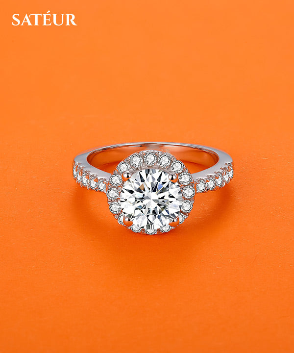 Satéur Bague Diamant Rocaille™, Or Blanc 18K, Taille Ronde