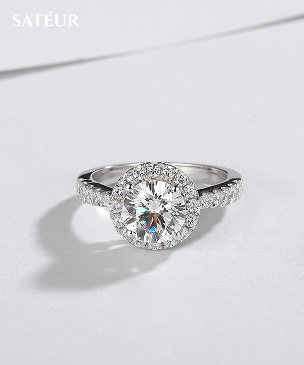 Satéur Bague Diamant Rocaille™, Or Blanc 18K, Taille Ronde