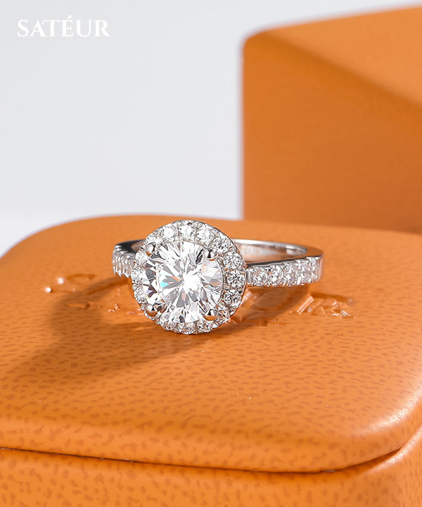 Satéur Bague Diamant Rocaille™, Or Blanc 18K, Taille Ronde