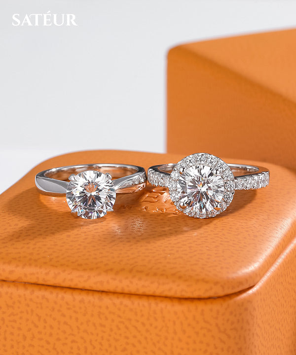 Satéur Bague Diamant Rocaille™, Or Blanc 18K, Taille Ronde