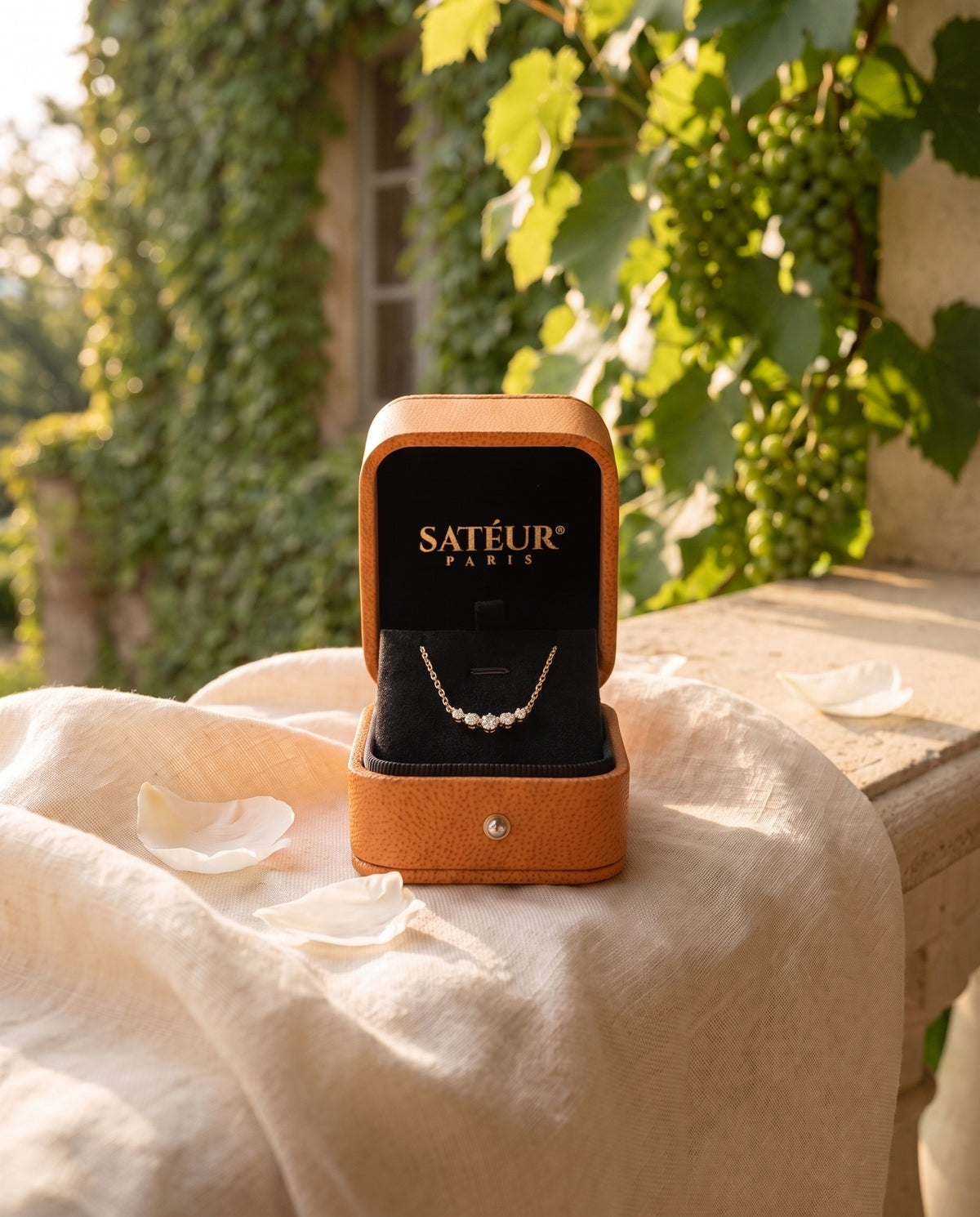Satéur Lueur Diamond Necklace™, 14K Solid Gold