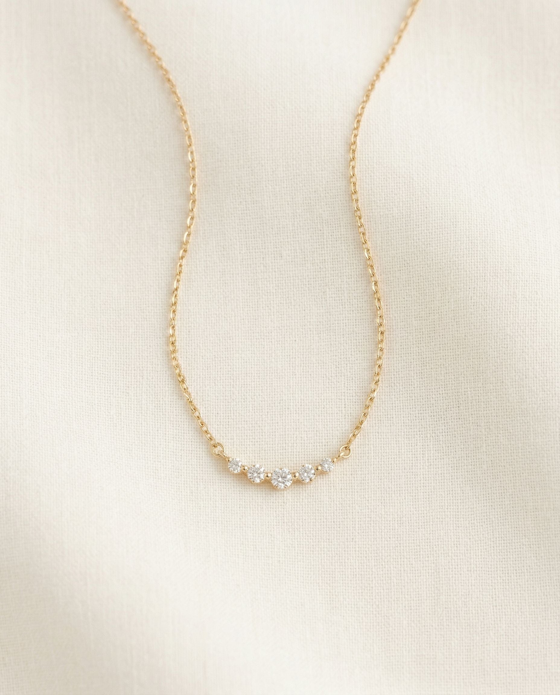Satéur Lueur Diamond Necklace™, 14K Solid Gold — image 4
