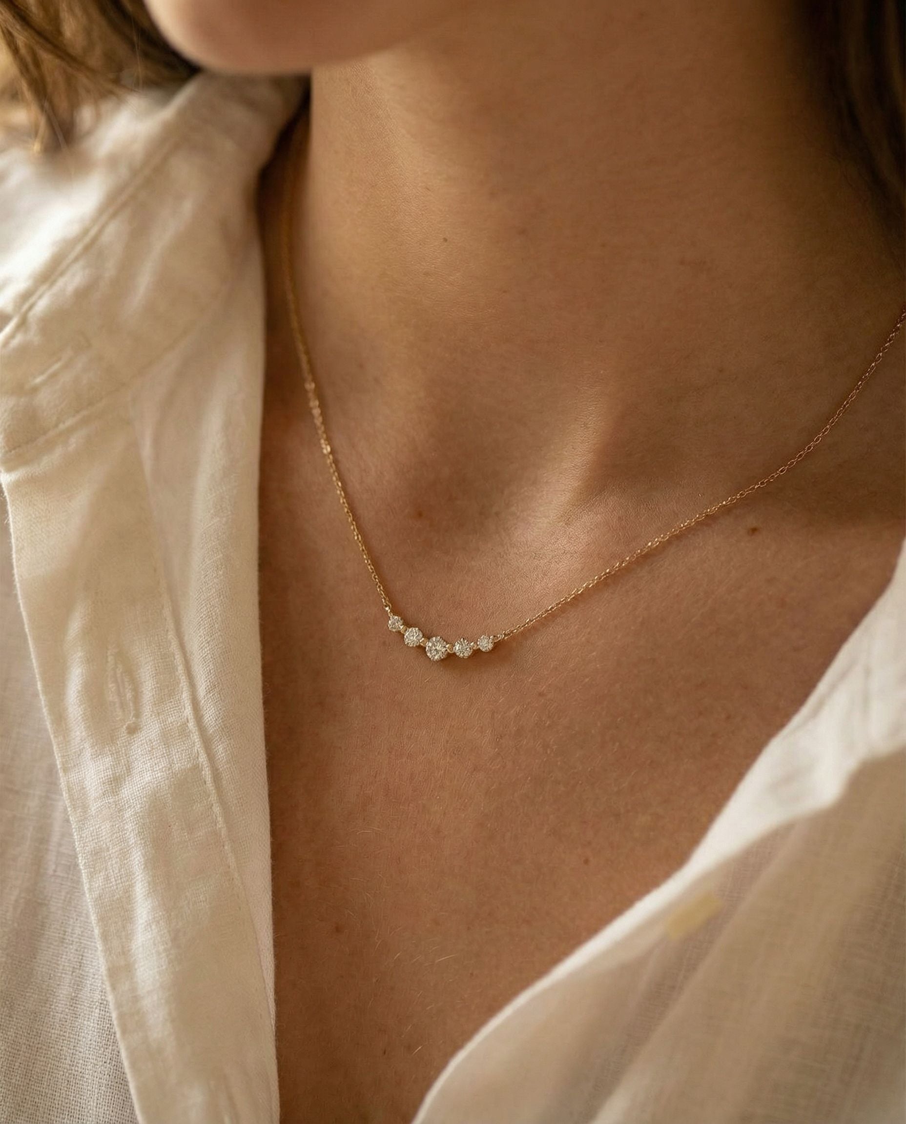 Satéur Lueur Diamond Necklace™, 14K Solid Gold — image 5