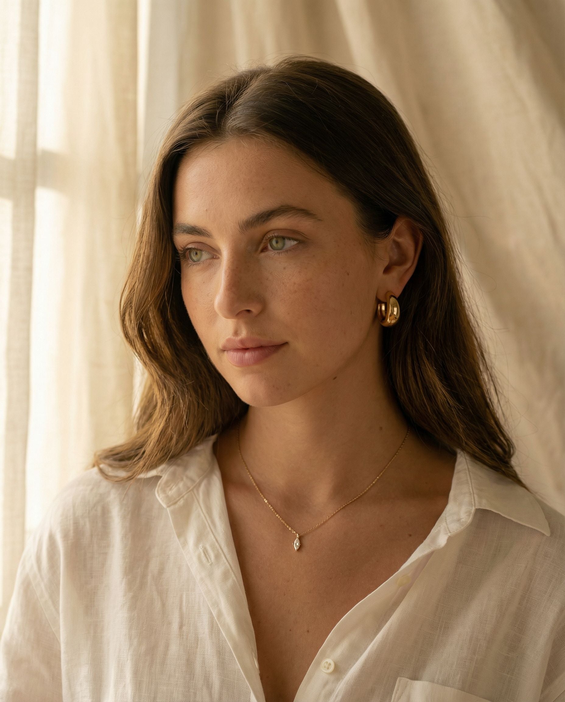 Satéur Pétale Diamond Necklace™, 14K Solid Gold — image 7