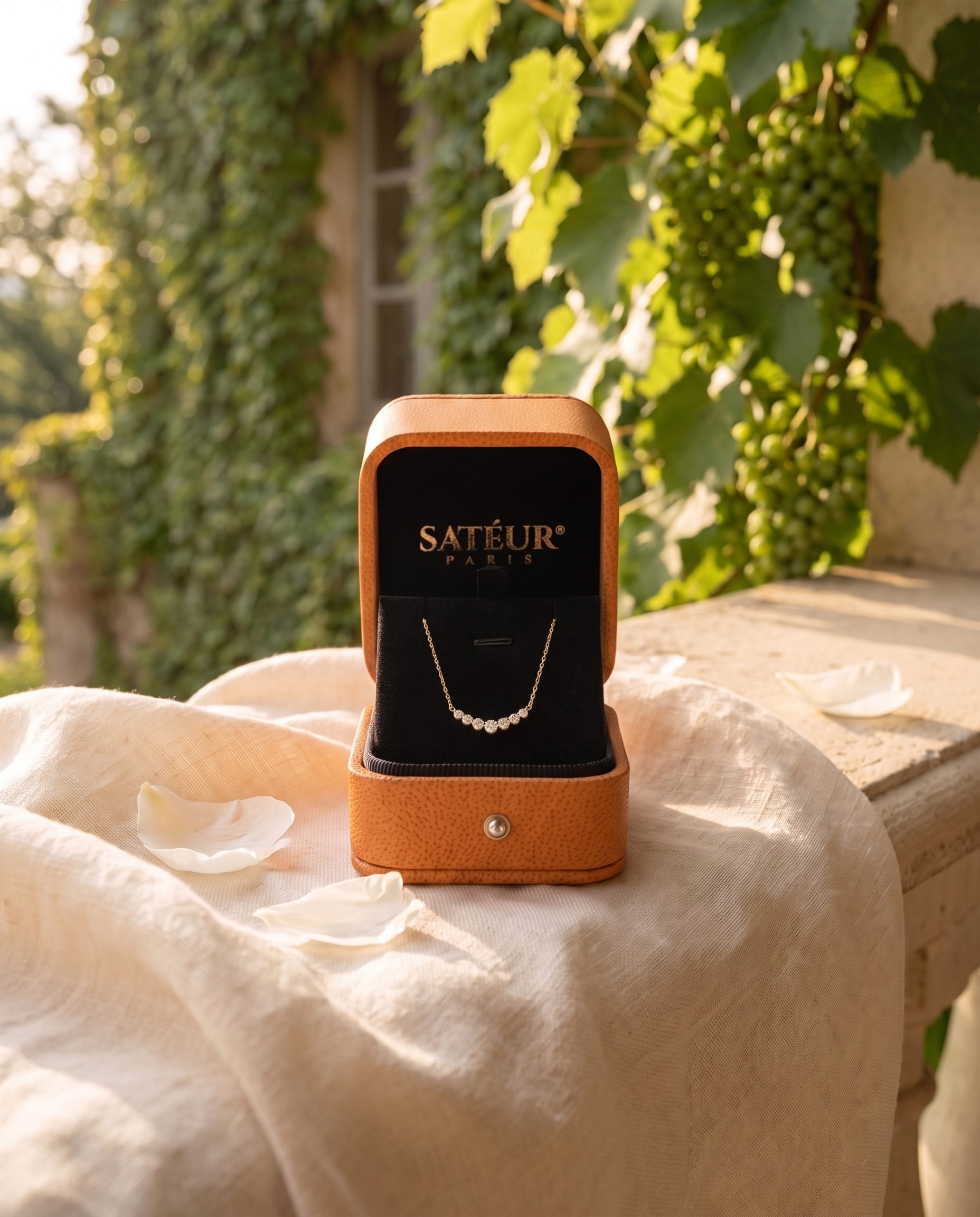 Satéur Rivière Diamond Necklace™, 14K Solid Gold — image 1