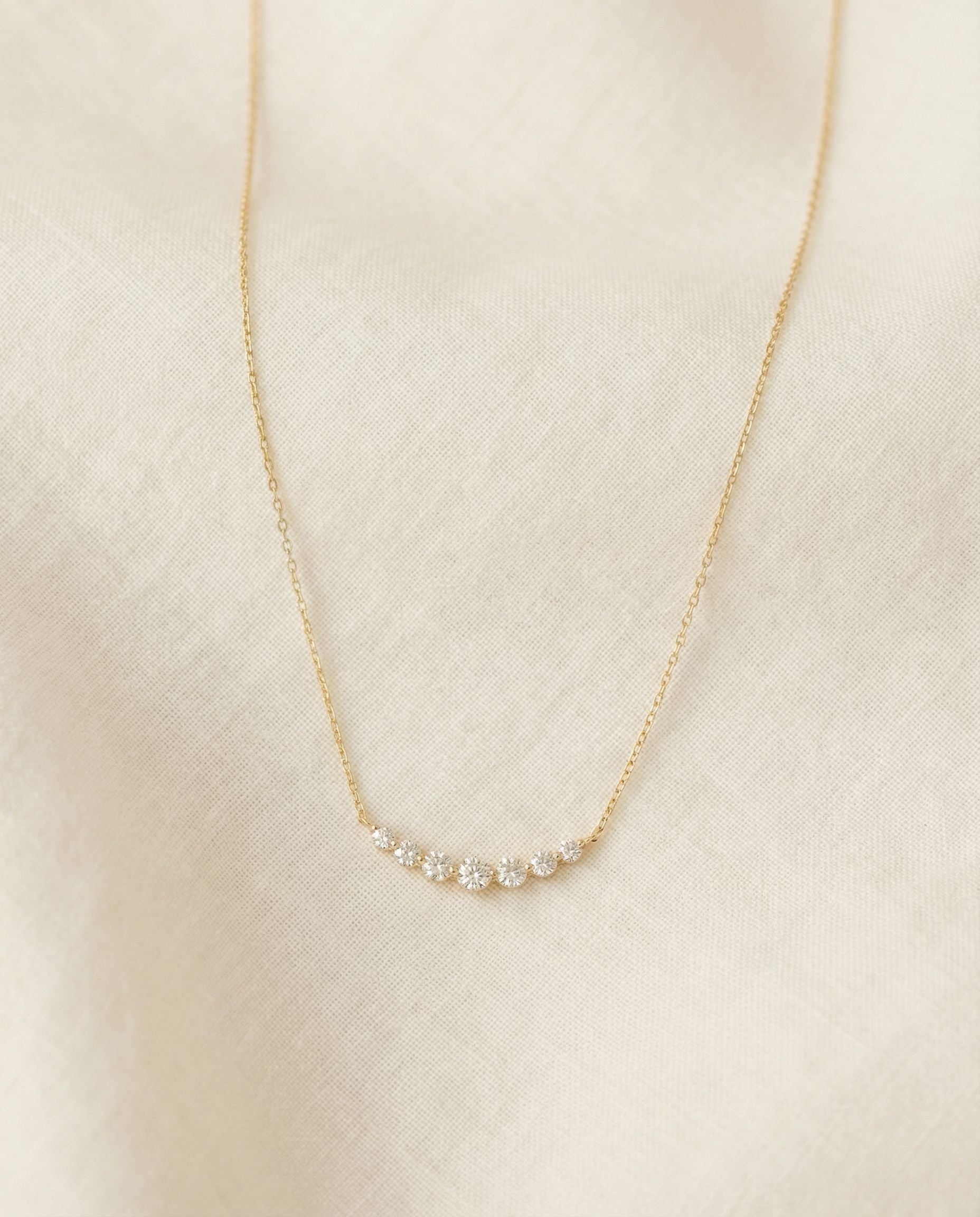 Satéur Rivière Diamond Necklace™, 14K Solid Gold — image 4