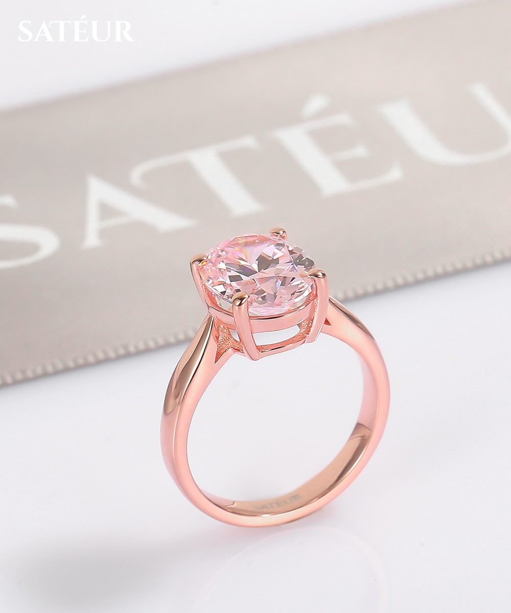 Satéur Rosé Classique Diamond Ring™, 18K Rose Gold
