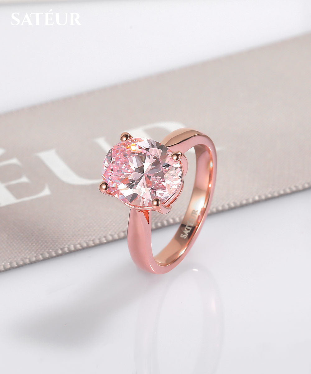 Satéur Rosé Classique Diamond Ring™, 18K Rose Gold