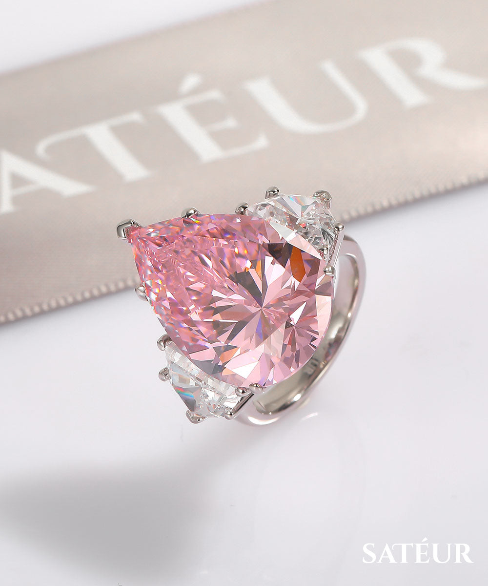 Satéur Rosé Empereur Diamond Ring™, 18K White Gold