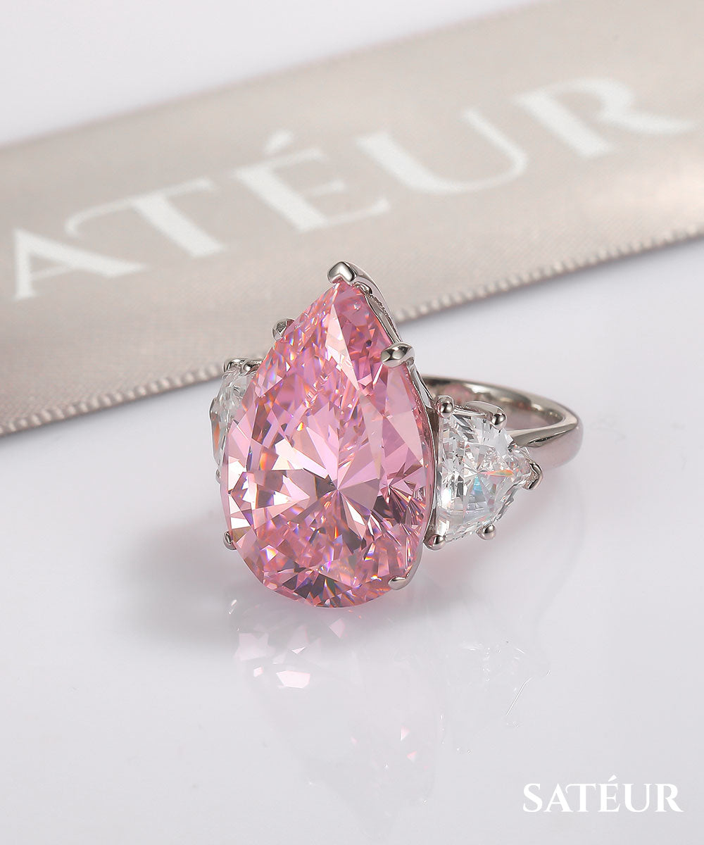 Satéur Rosé Empereur Diamond Ring™, 18K White Gold