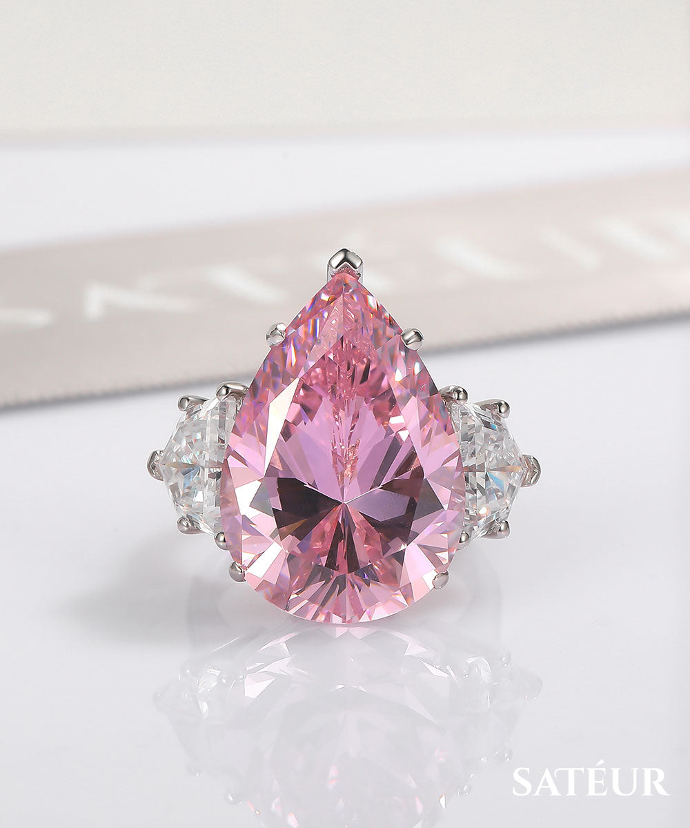 Satéur Rosé Empereur Diamond Ring™, 18K White Gold