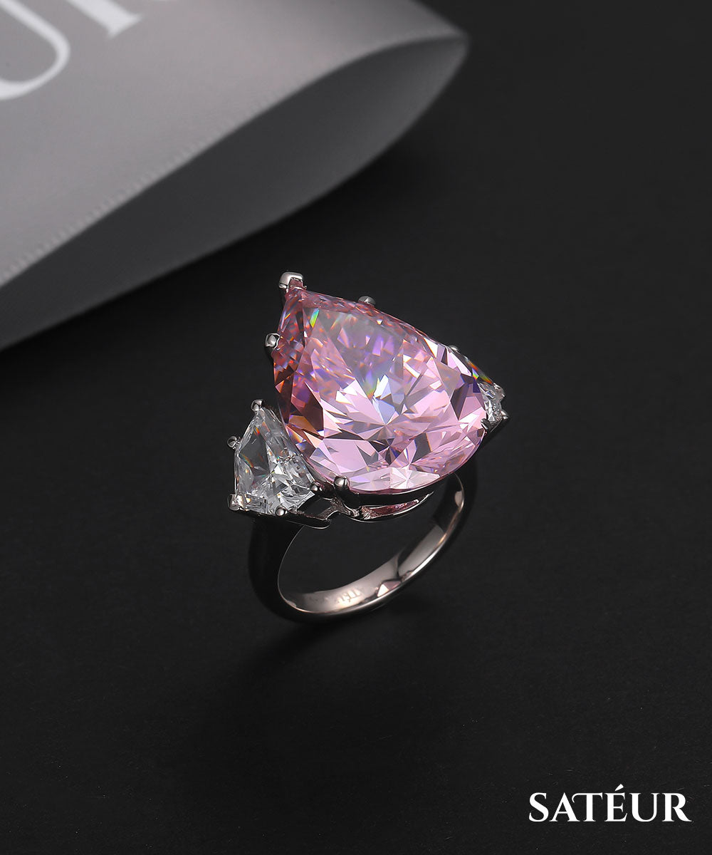 Satéur Rosé Empereur Diamond Ring™, 18K White Gold