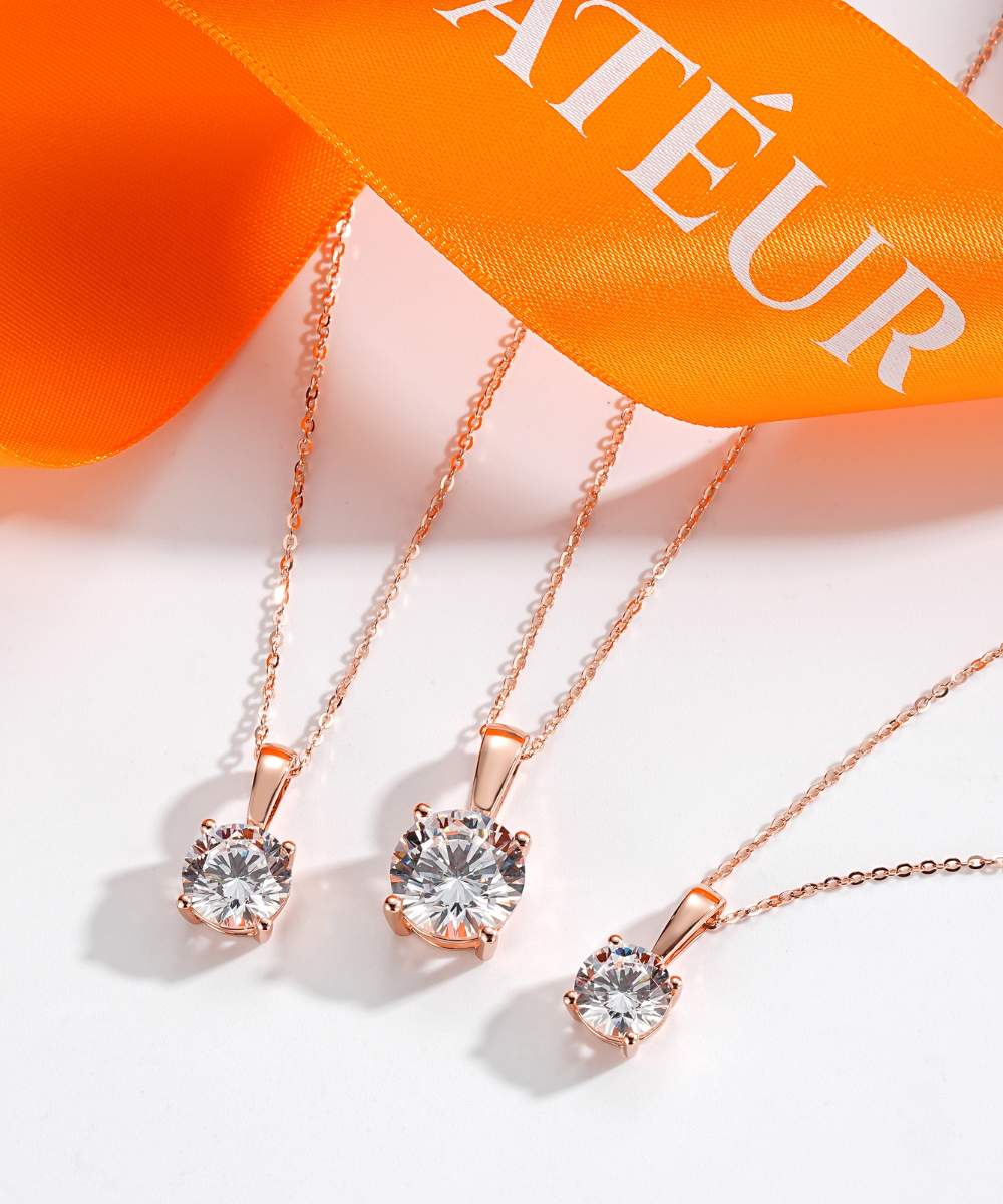 Satéur Rosé Destinée Diamond Necklace™, 18K Rose Gold