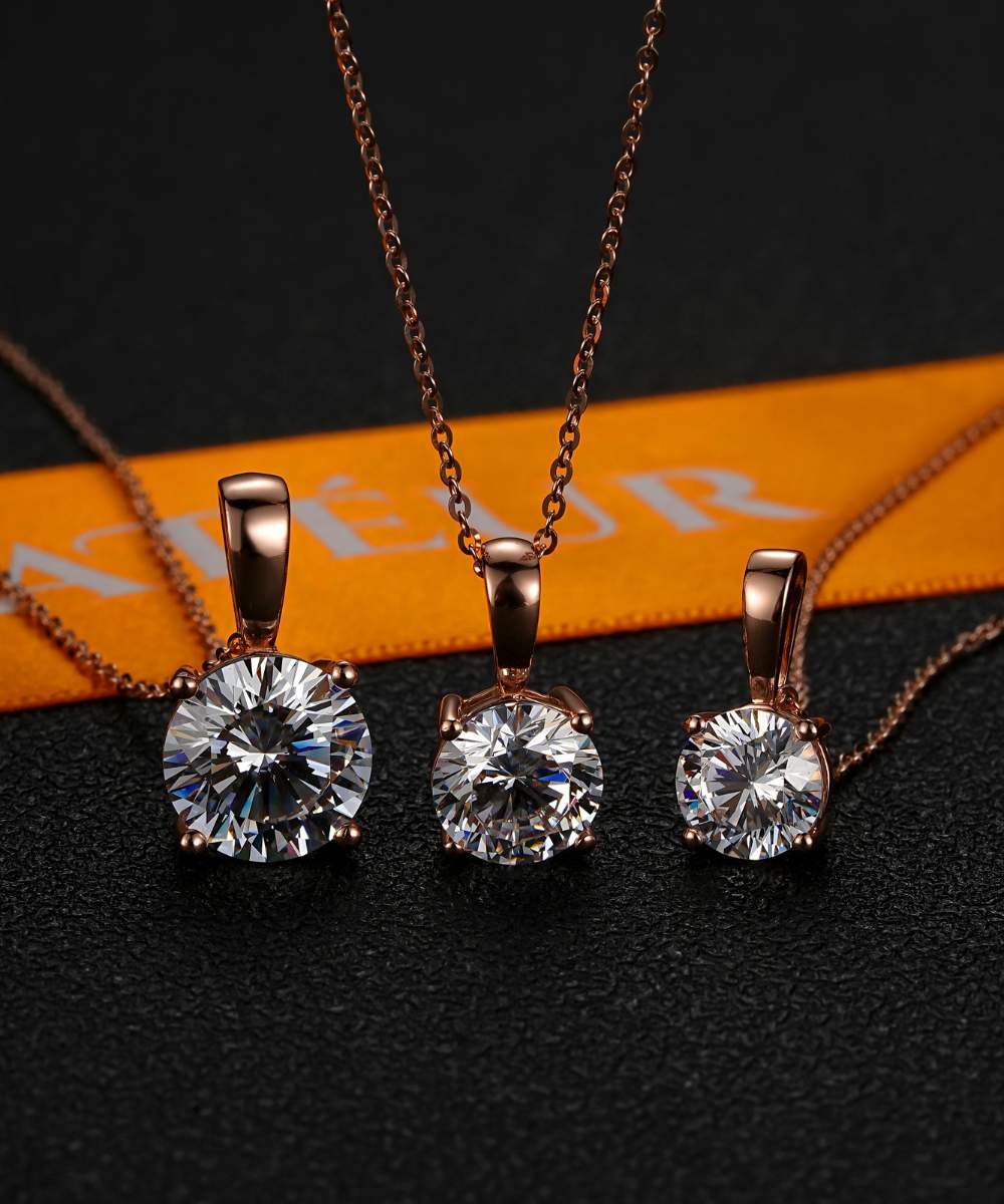 Satéur Rosé Destinée Diamond Necklace™, 18K Rose Gold