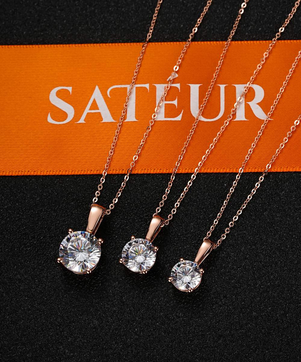 Satéur Rosé Destinée Diamond Necklace™, 18K Rose Gold