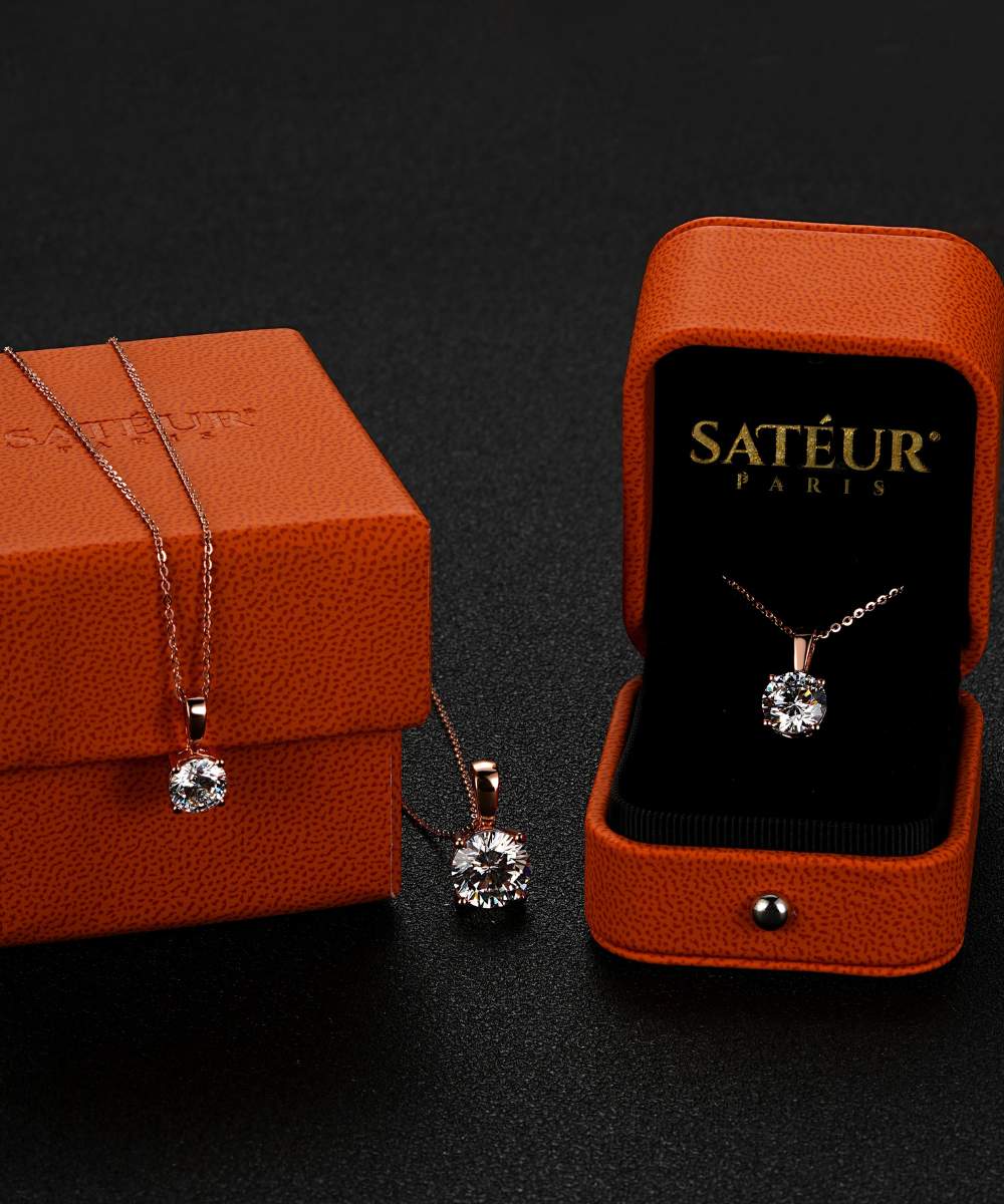 Satéur Rosé Destinée Diamond Necklace™, 18K Rose Gold