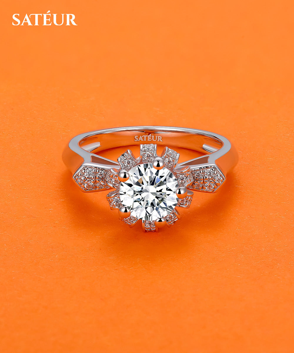 Satéur Ze-Corona Diamond Ring™, 18K White Gold