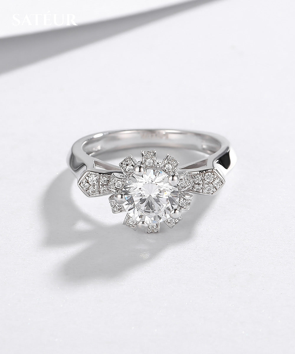 Satéur Ze-Corona Diamond Ring™, 18K White Gold