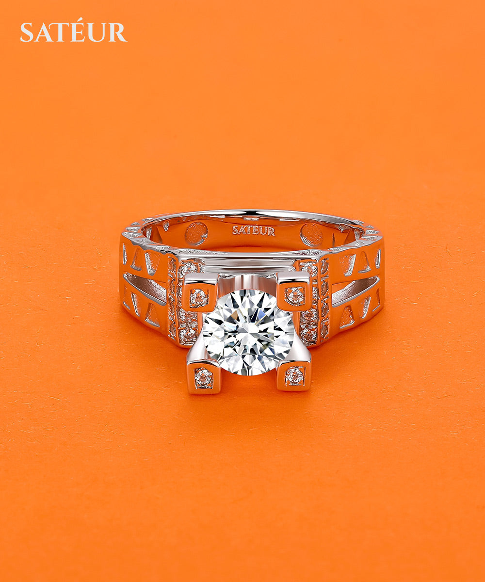 Satéur Ze-Baguette Diamond Ring™, 18K White Gold