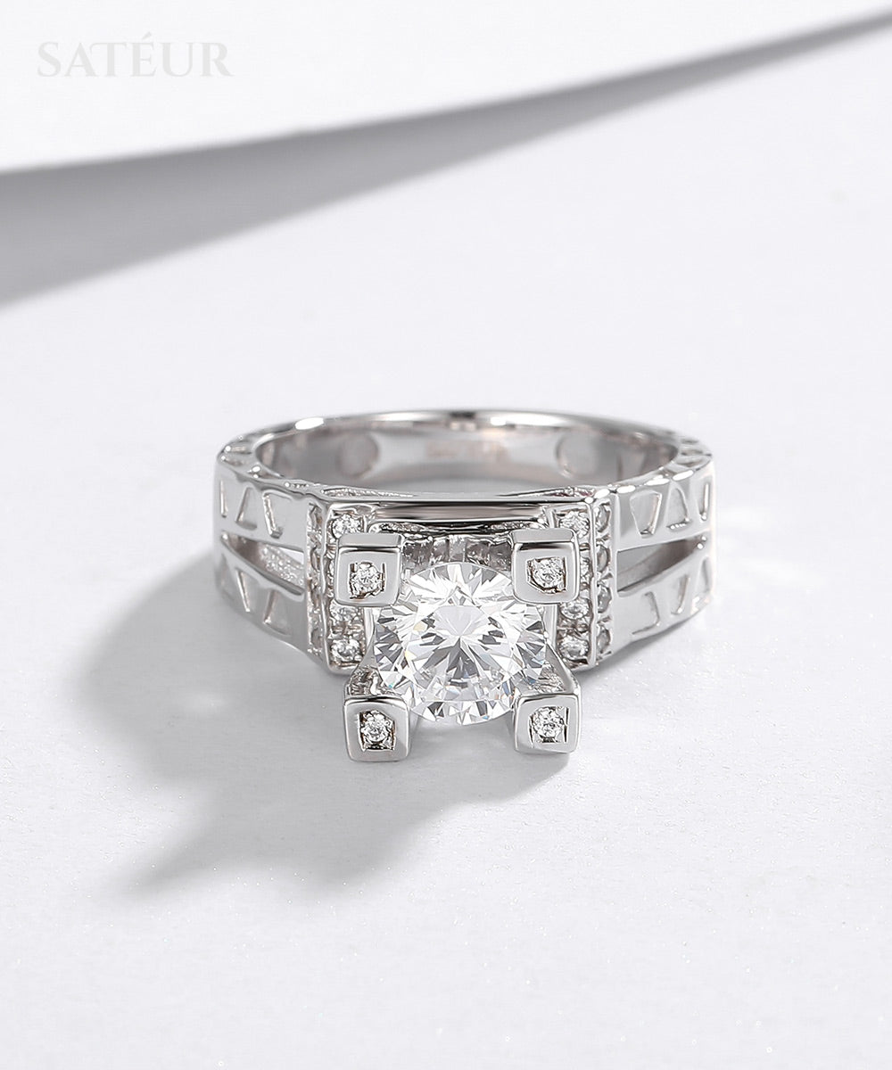 Satéur Ze-Baguette Diamond Ring™, 18K White Gold