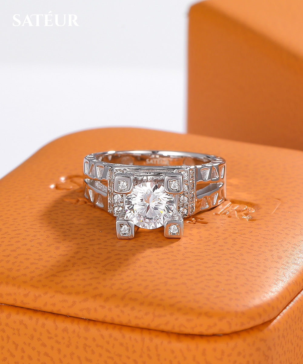 Satéur Ze-Baguette Diamond Ring™, 18K White Gold