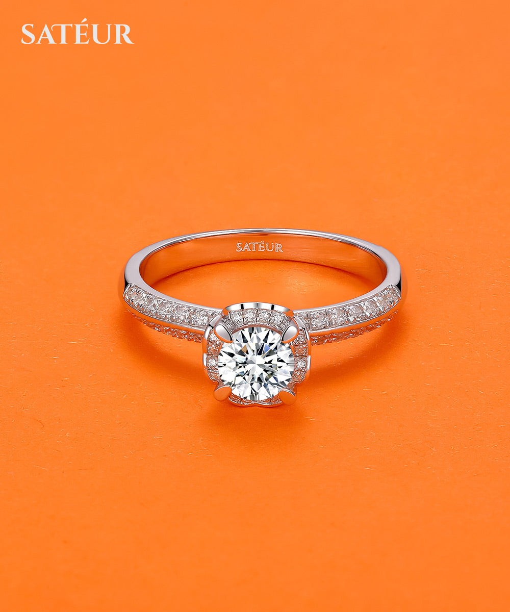 Satéur Princesse Diamond Ring™, 18K White Gold