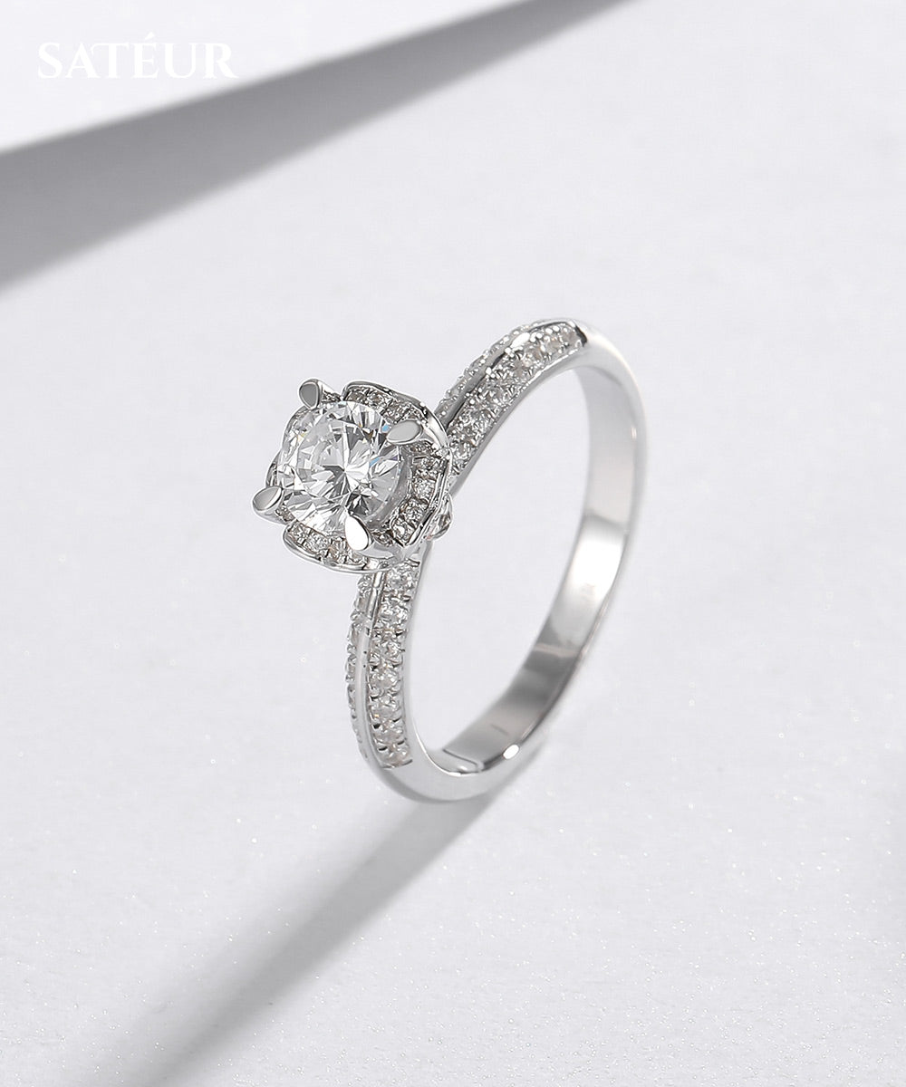 Satéur Princesse Diamond Ring™, 18K White Gold