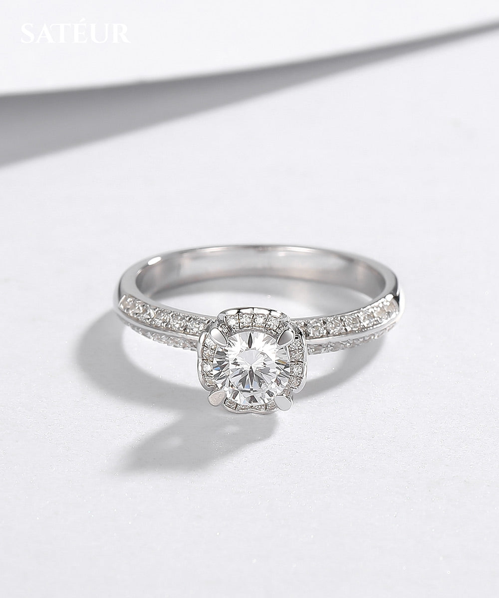 Satéur Princesse Diamond Ring™, 18K White Gold