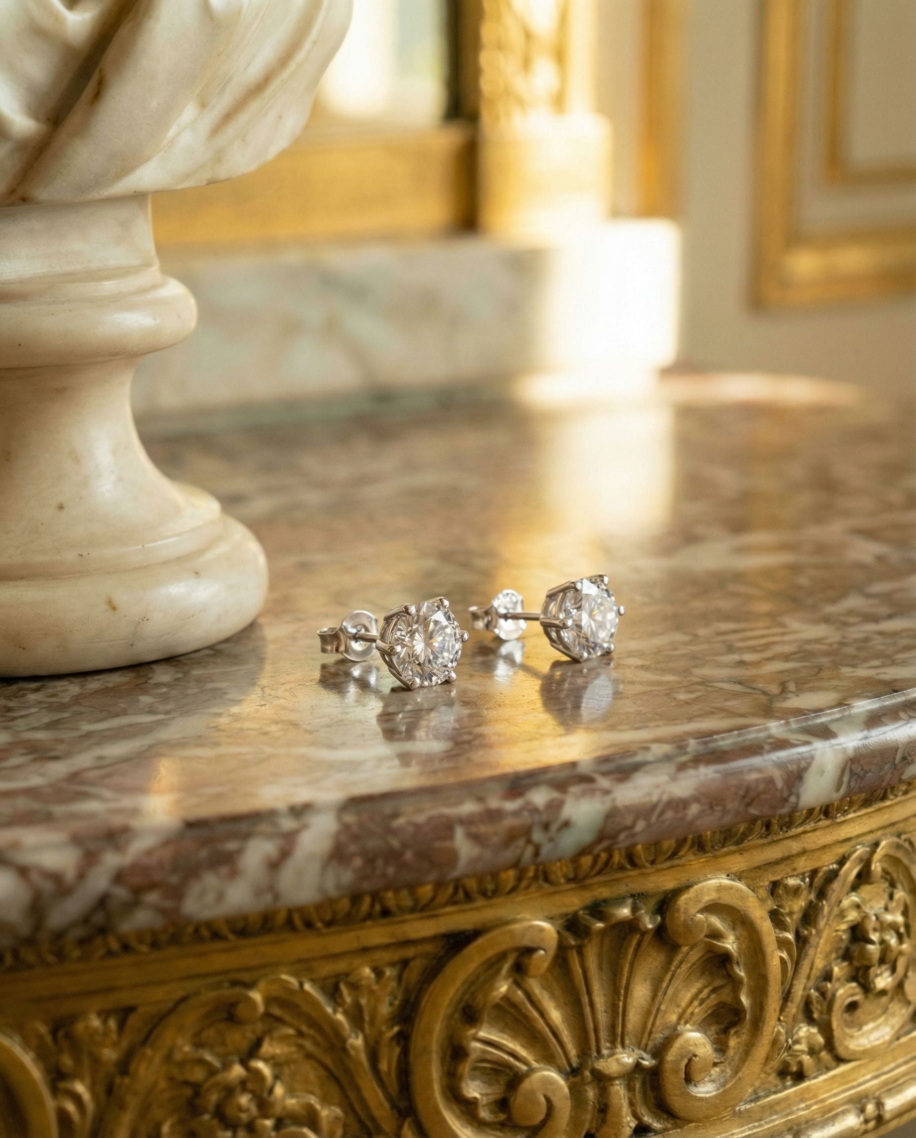 Satéur Destinée Diamond Earrings™, 18K White Gold